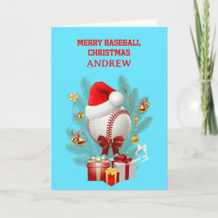 Cartão De Festividades Adicionar Um Nome De Baseball De Natal