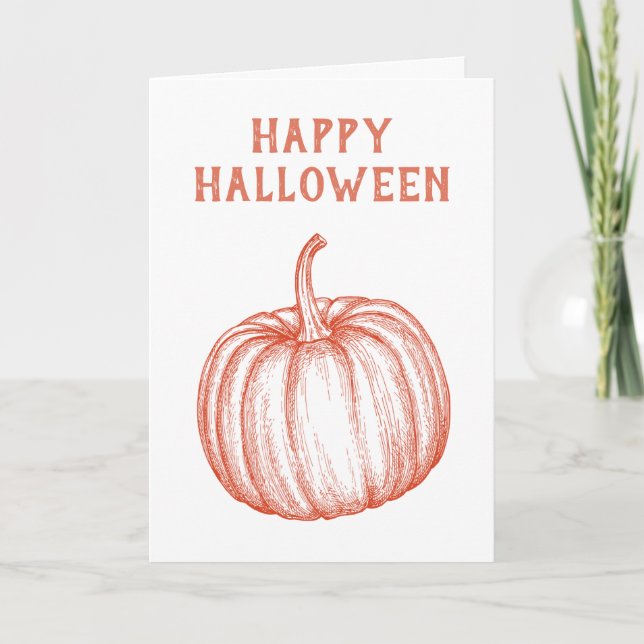 Cartão De Festividades Adicione O Seu Nome Feliz Halloween Pumpkin (Frente)