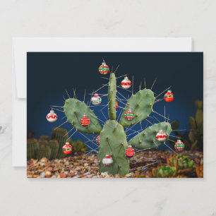 Cartão De Festividades Adicione sua foto na parte de trás, Pera Espinhosa