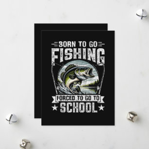 Cartão De Festividades Adolescentes Pescando Forçados a Ir à Escola