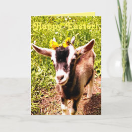 Cartão De Festividades Adorable Baby Goat Easter Card
