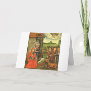 Cartão De Festividades Adoração do ícone ucraniano dos pastores