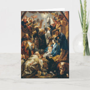 Cartão De Festividades Adoration of the Magi by Jordaens