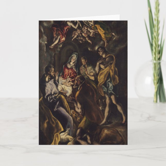 Cartão De Festividades Adoration of the Shepherds (Frente)