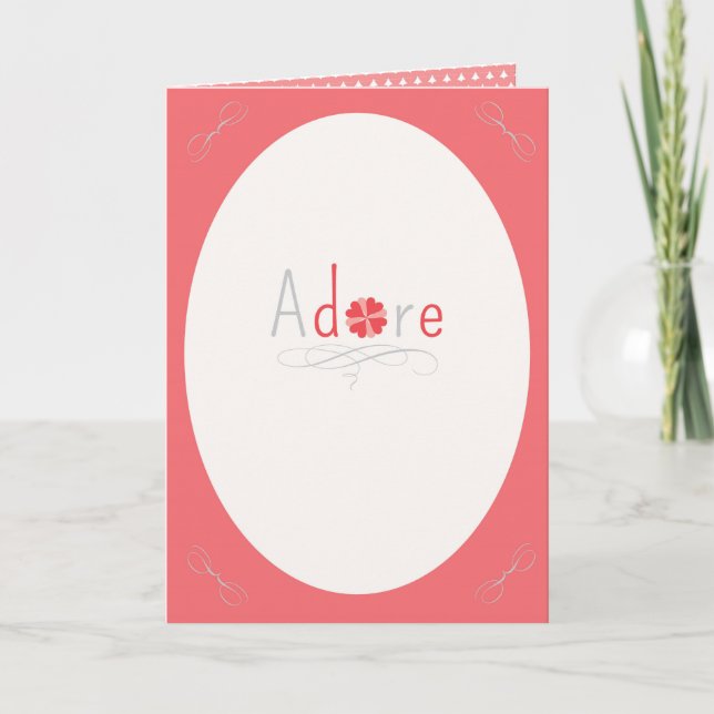 Cartão De Festividades Adore você (Frente)