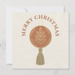 Cartão De Festividades Adorno Simples Boho Natal