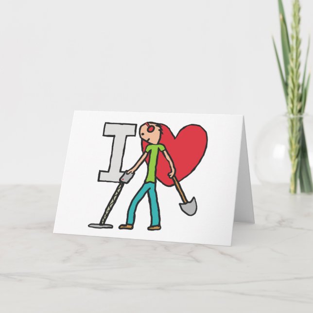 Cartão De Festividades Adoro Detecção de Metal (Frente)