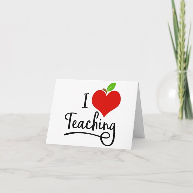 Cartão De Festividades Adoro Ensinar Professora (Frente)