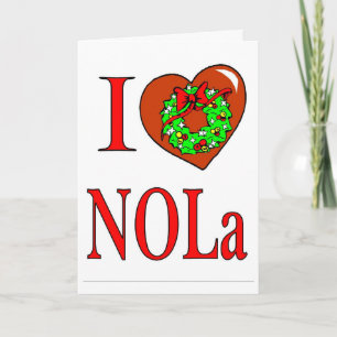 Cartão De Festividades Adoro o Natal de Nova Orleans
