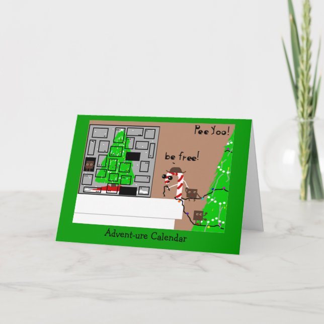 Cartão De Festividades Advent-ure Calendar (Frente)