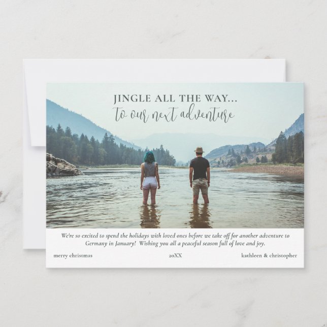 Cartão De Festividades Adventure Viagem Collage no Natal (Frente)