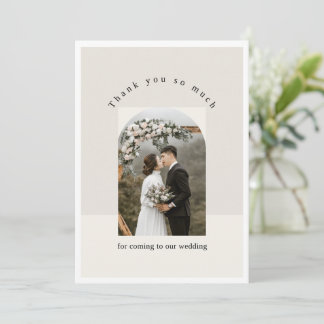 Cartão De Festividades Aesthetic Photo Frame Wedding Thank You Card