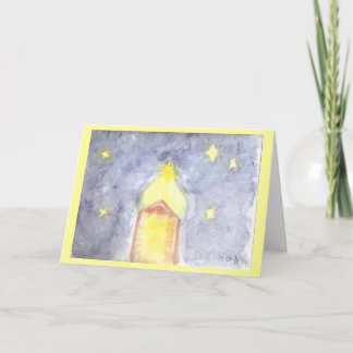 Cartão De Festividades Afastado no comedoiro