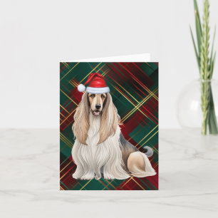 Cartão De Festividades Afegão Cachorro Cachorro Vermelho Natal Natal