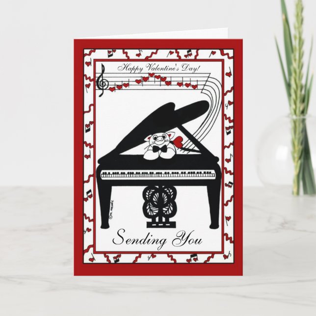 Cartão De Festividades Afetação dos namorados em grande escala (Frente)