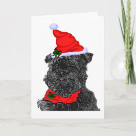 Cartão De Festividades Affenpinscher Christmas Greetings