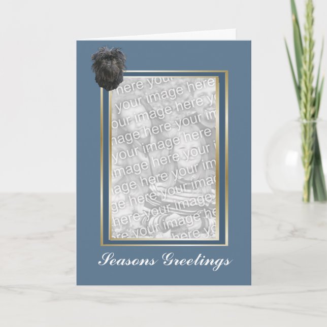 Cartão De Festividades Affenpinscher Seasons Greeting Photocard (Frente)