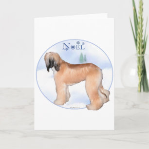Cartão De Festividades Afghan Hound Noel