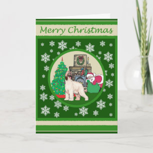 Cartão De Festividades Afghan Hound Old Fashione Christmas