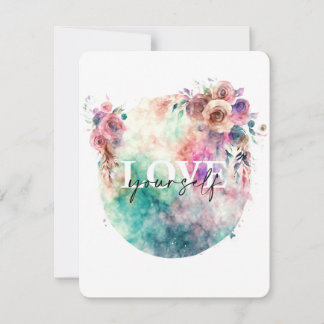 Cartão De Festividades Afirmação positiva - Ame-se