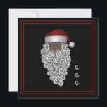 Cartão De Festividades African American Santa Personal Christmas Message<br><div class="desc">This fun African American Santa Claus Christmas card can be customized with your own holiday greeting on the reverse. A great way to spread Christmas joy this holiday season. You can change the background color, the color of the font, and of course the message and names. If you would like...</div>