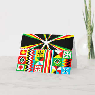 Cartão De Festividades African Design Kente Cloth Print Christmas Holiday
