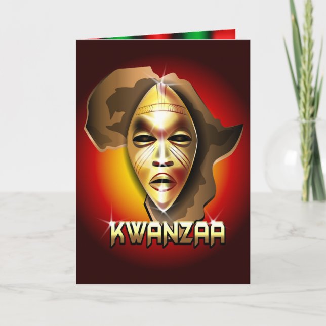 Cartão De Festividades Afro Kwanzaa (Frente)