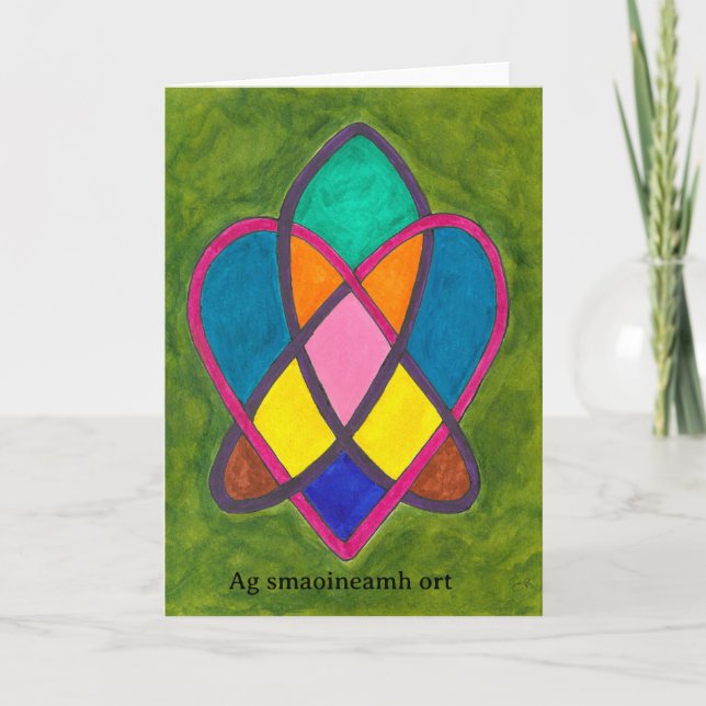 Cartão De Festividades Ag smaoineamh ort thinking of you  (Frente)