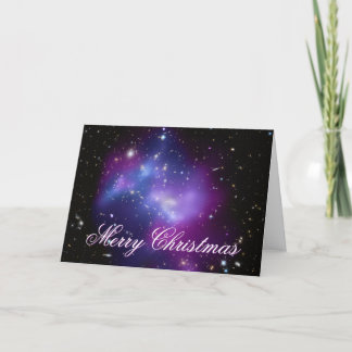 Cartão De Festividades Aglomerado de Galáxia Roxa Celestial