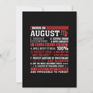 Cartão De Festividades Agosto Aniversário Oferece Presentes - Nascer Em