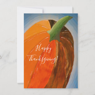 Cartão De Festividades Agradável Ação de Graças da Abóbora