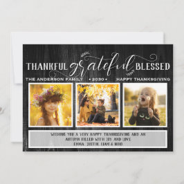 Cartão De Festividades Agradecido Abençoado Foto Dia de Ação de Graças Fe