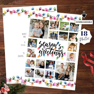 Cartão De Festividades Agradecimentos de Temporada Luzes de Natal 18 Foto