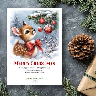 Cartão De Festividades Água-forte de Natal em Aquarela de Inverno Quente 