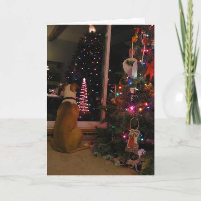 Cartão De Festividades Aguardando Papais noeis (Frente)