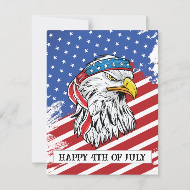 Cartão De Festividades Águia Americana (Frente)