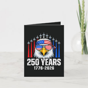 Cartão De Festividades Águia Patriótica EUA 250º Aniversário 250º 