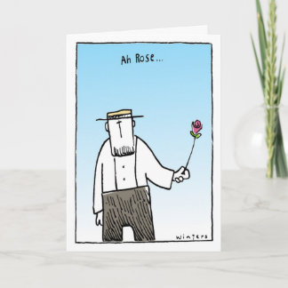 Cartão De Festividades AH cumprimentos cor-de-rosa de Plainfolk