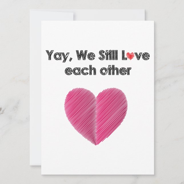 Cartão De Festividades Ainda gostamos um do outro (Frente)