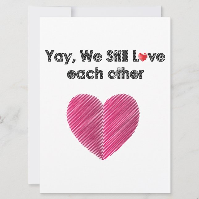 Cartão De Festividades Ainda gostamos um do outro (Frente)