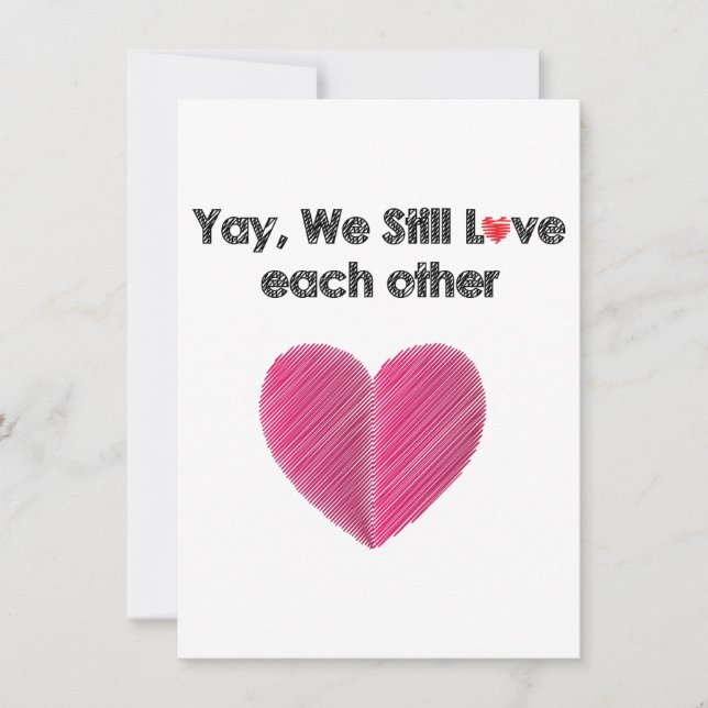 Cartão De Festividades Ainda gostamos um do outro (Frente)
