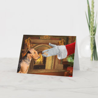 Cartão De Festividades Airedale Terrier Christmas Holiday Card