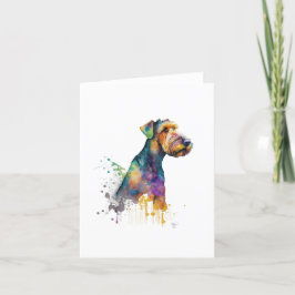 Cartão De Festividades Airedale Terrier Dog