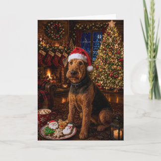 Cartão De Festividades Airedale Terrier Feriado