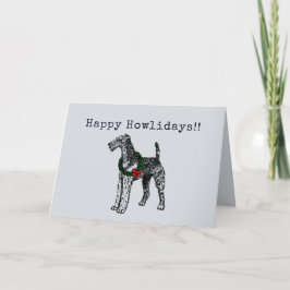 Cartão De Festividades Airedale Terrier Holiday Card
