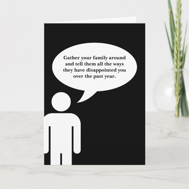 Cartão De Festividades airing of grievances FESTIVUS (Frente)