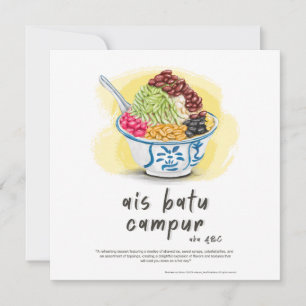 Cartão De Festividades Ais Batu Campur ABC Malásia