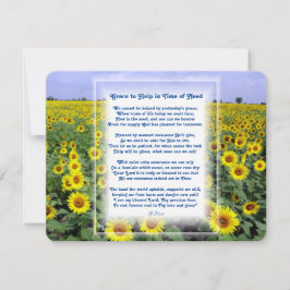 Cartão De Festividades "Ajuda em Tempo de Necessidade" poema cristão 