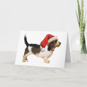 Cartão De Festividades Ajudante de Papai Noel Petit Basset Griffon Vendee