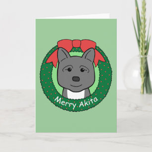 Cartão De Festividades Akita Christmas